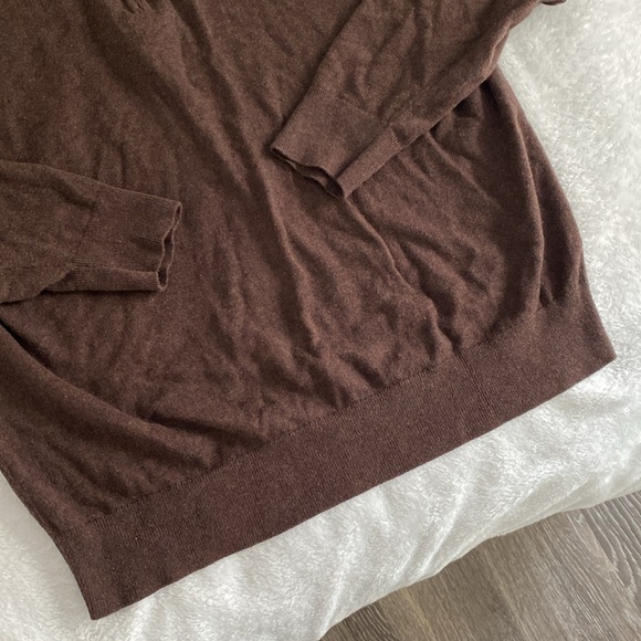 Daniel Cremieux brown quarter-zip sweater - Picture 4 of 17